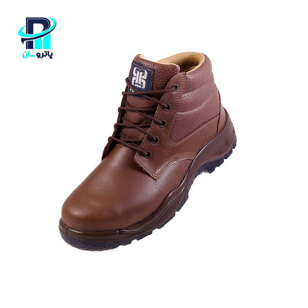 leather-dezh-safety-boots-1 پوتین ایمنی مدل دژ چرم قهوه ای - Image 1