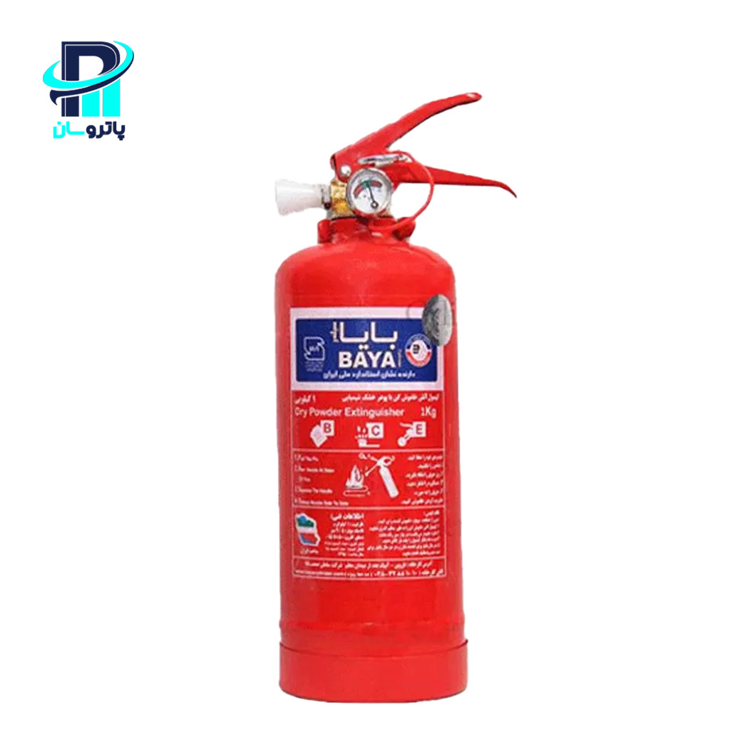 fire-extinguisher-powder-baya-1kg کپسول آتش نشانی پودر و گاز بایا سیلندر 1 کیلوگرمی - Image 1